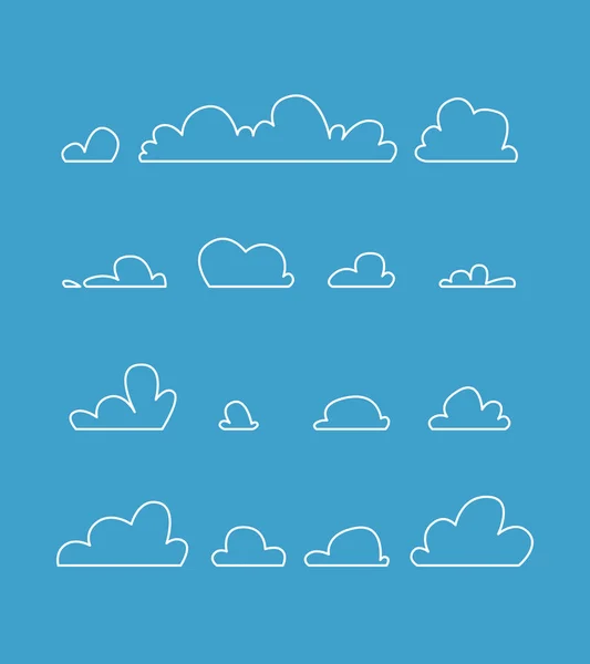 Ilustración vectorial de nubes — Vector de stock