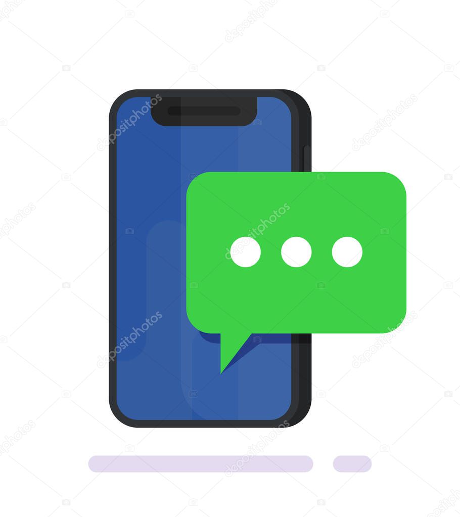 Mobile phone messages, vector illustration