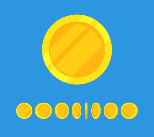 Monedas pila vector ilustración, moneda plana dinero apilado icono plano, penique de oro pila de efectivo, tesoro montón aislado en el fondo de color — Vector de stock