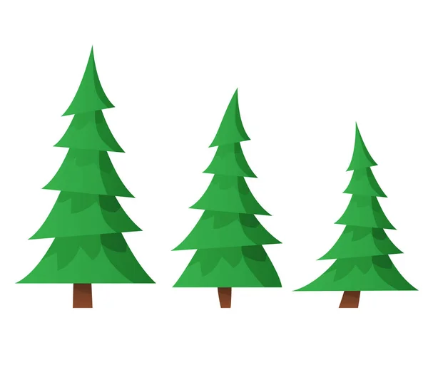 Cartoon trees isolated. flat — Stock Vector