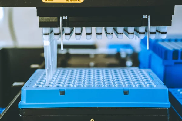 Klinik laboratuarında otomasyon. Robot laboratuarı borulama. Tıbbi robot bilimi. NGS DNA testleri. Araştırma ve bilim geçmişi