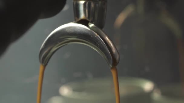 Káva, dvojité espresso Příprava — Stock video