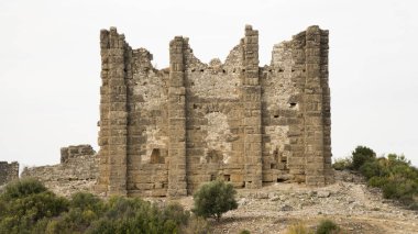 Ayrıntı görünümü tarihi eski antik şehir, Aspendos içinde Antalya.-Türkiye