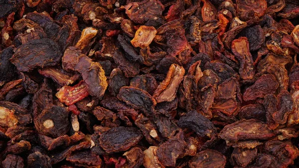 Kurutulmuş domates çiftçi pazar içinde. Doku arka plan.