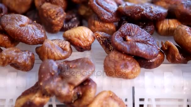 Dried Figs Conveyor Belt Drying Industrial Microwave — Stock Video