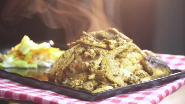 Lezzetli Türk Arapça Ramazan Yemek Pirinç Karışık Varyasyon Bulgur Pilavı — Stok video