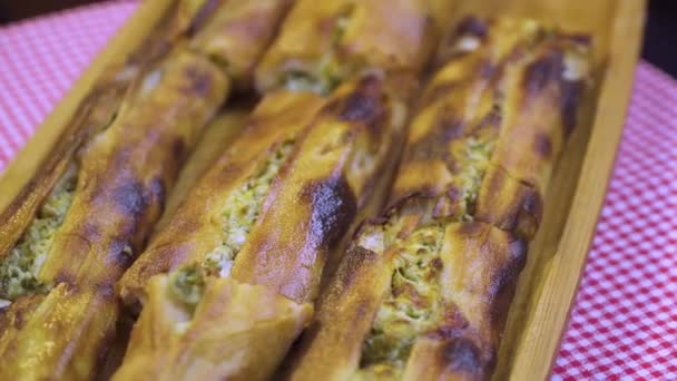 Tradicional Turco Árabe Ramadán Halal Horno Pan Pide Ingredientes Con — Vídeos de Stock