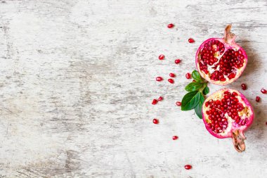 Olgun nar Üstten Görünüm