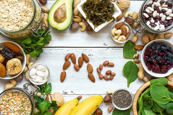 Produkte, die Magnesium enthalten. gesunde Ernährung — Stockfoto