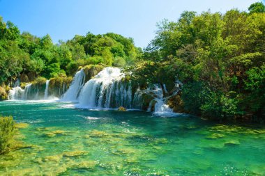 Güzel Skradinski Buk şelale içinde Milli Park Krka - Dalma