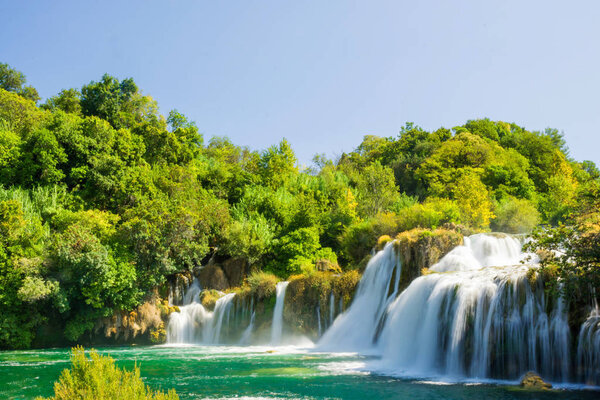 Beautiful Skradinski Buk Waterfall In Krka National Park - Dalmatia, Croatia
