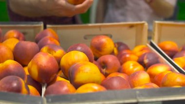 Genç çift bir süpermarkette alışveriş