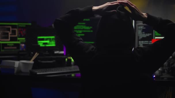 Eine Hackerin hat das System nicht gehackt — Stockvideo
