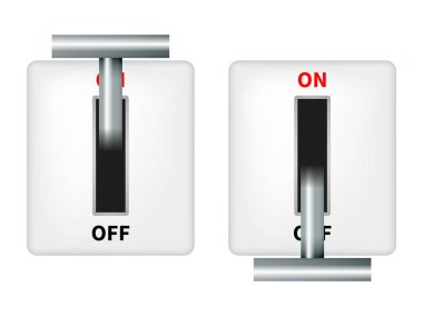 Vector illustration of an electric knife switch clipart