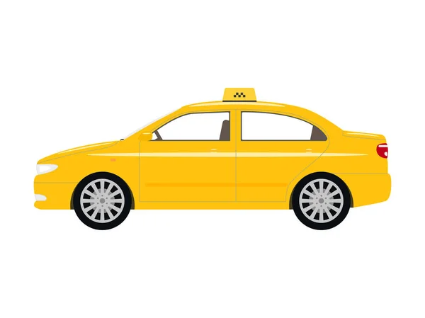 Vektör çizim karikatür araba sarı taksi — Stok Vektör