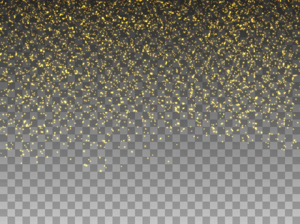 Векторная иллюстрация падающей золотой волшебной пыли — стоковый вектор
