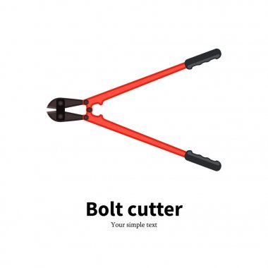 Vector illustration flat icon of a bolt cutter clipart