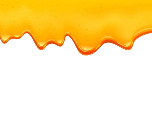 Miel dégoulinant isolé sur fond blanc — Image vectorielle