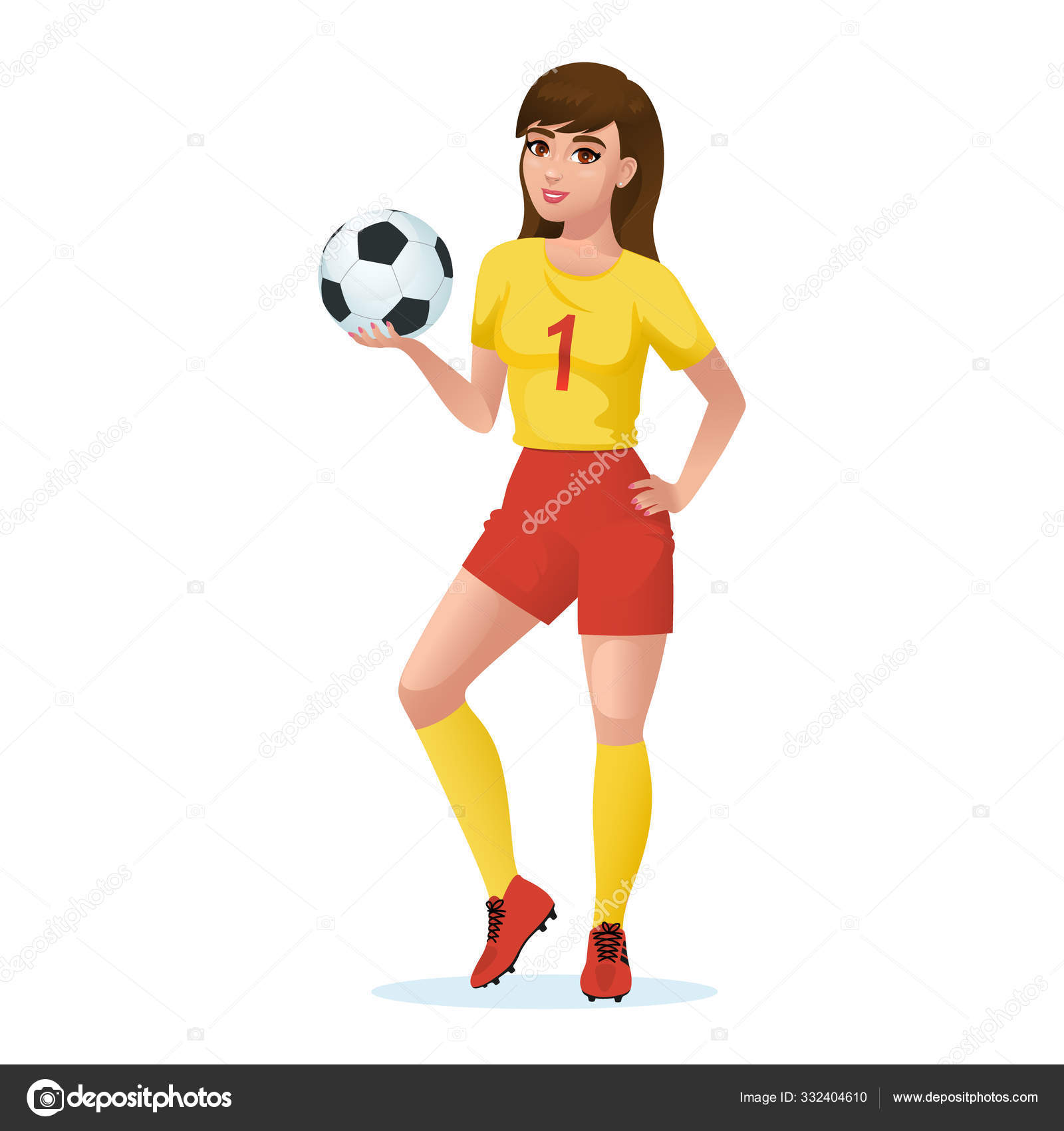 Desenho Animado. Ilustração Infantil. Uniforme Desportivo E