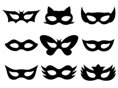Festive black masks collection
