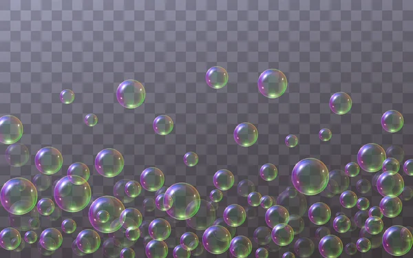 Soap bubbles located below