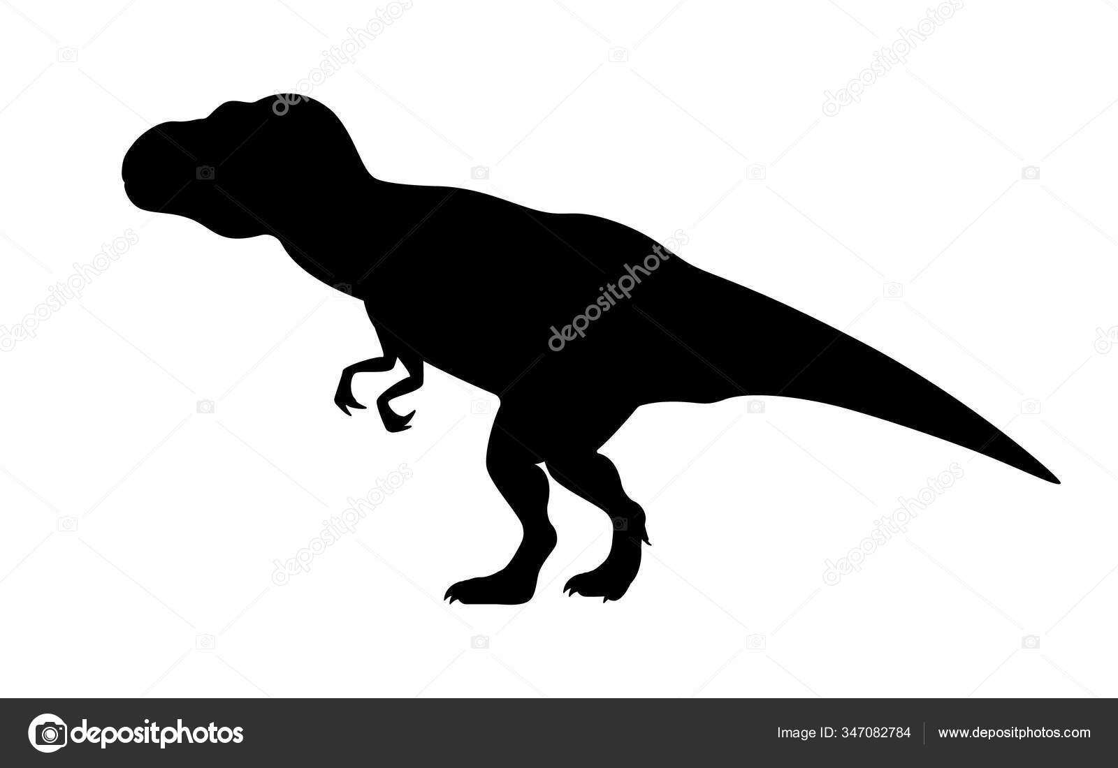 T-rex tyrannosaurus silhouette Stock Vector Image by ©  #347082784