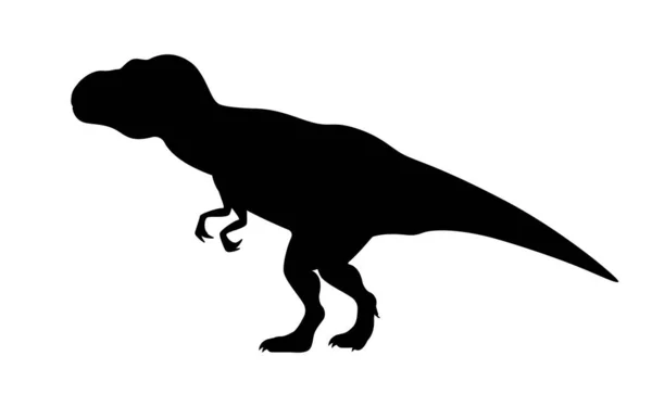 T-rex tyrannosaurus silhouette — Stock Vector