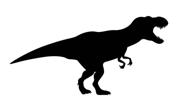 Silhouette tyrannosaure T-rex — Image vectorielle