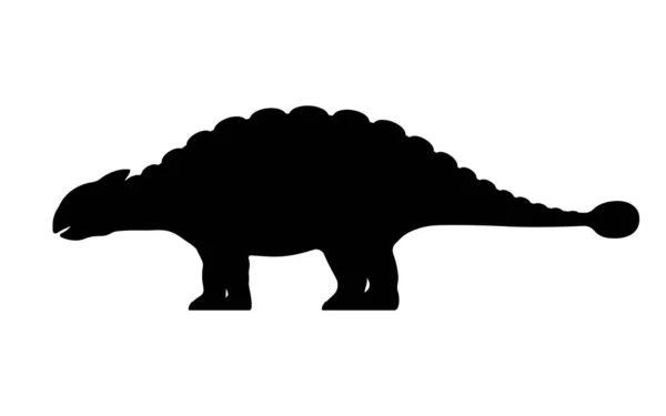 Silhouette dell'ankylosaurus vettoriale — Vettoriale Stock