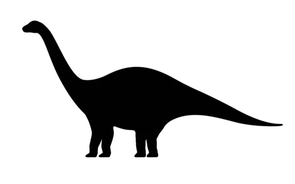 Vector apatosaurus silhouette — Stock Vector