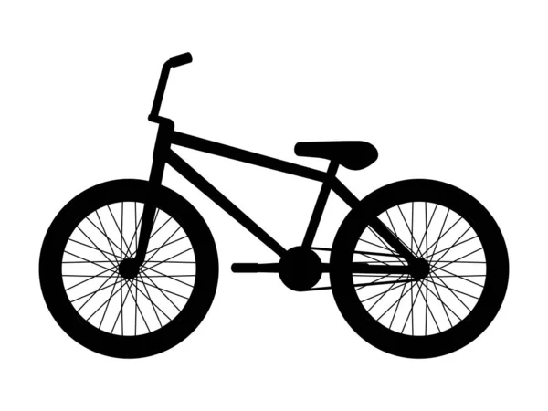 Silueta icono logo bmx bicicleta — Vector de stock