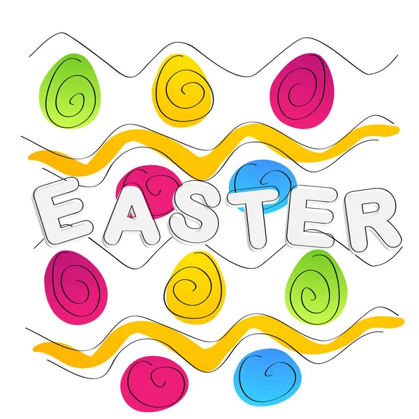 Easter background. Text and egs — Stock Vector