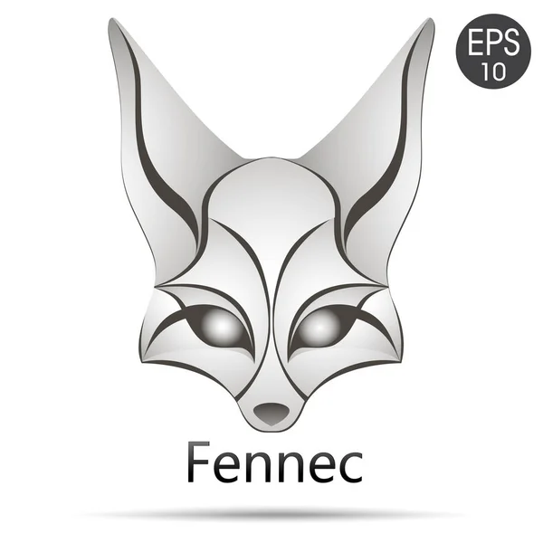 Logo de la cabeza de Fennec Fox. vector de stock — Vector de stock