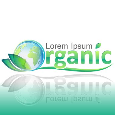Organik ekoloji kavramı Planet Earth ve yeşil yapraklar
