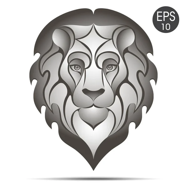 Aslan baş logo. Hisse senedi vektör çizim
