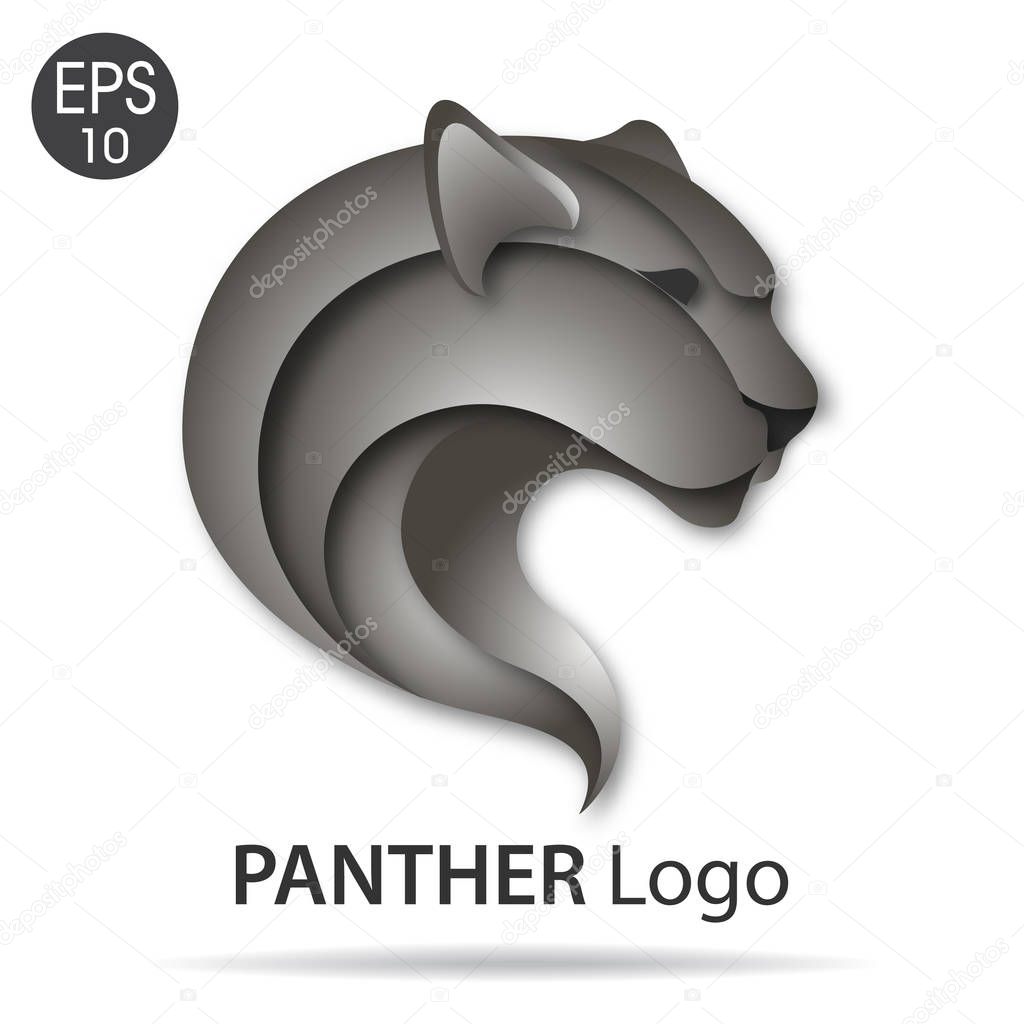 Panther logo. Elegant panther head. Combine with text