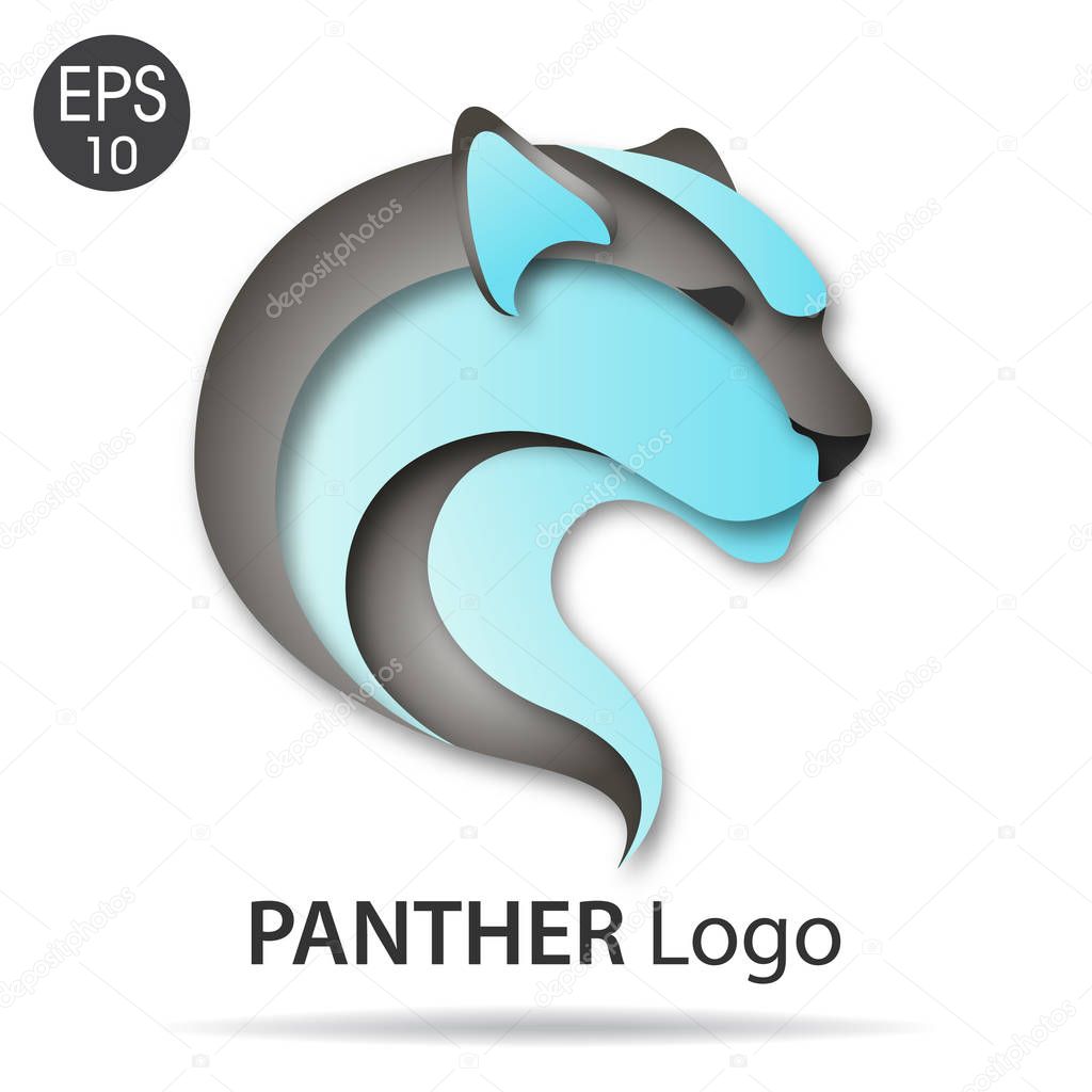 Panther logo. Elegant panther head. Combine with text