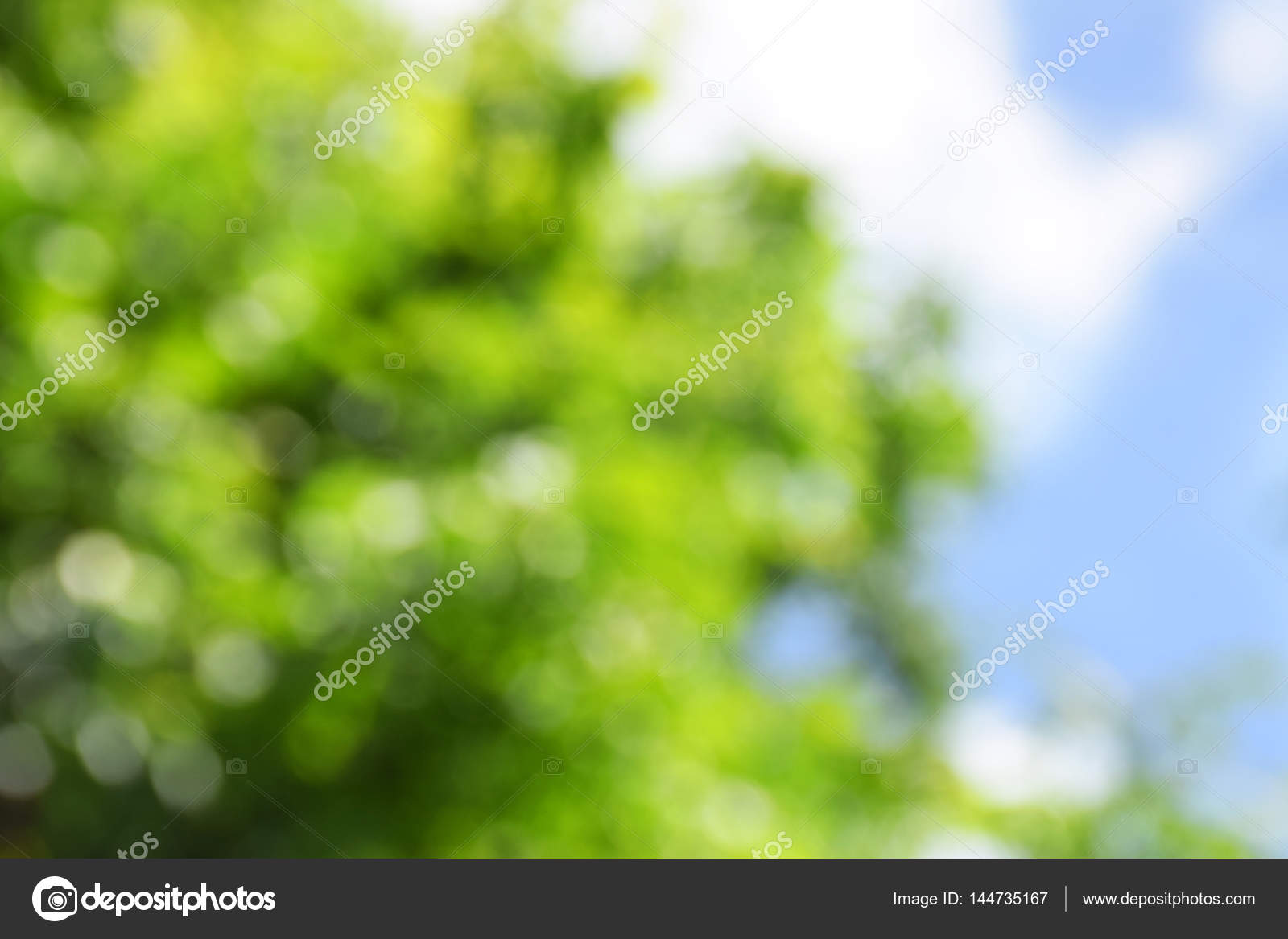Verschwommener Heller Naturlicher Hintergrund Sommer Fruhling Grun Himmel Stockfotografie Lizenzfreie Fotos C Fosonya 144735167 Depositphotos