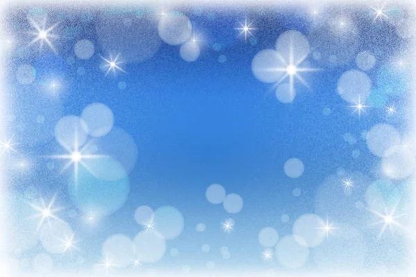 Абстрактный зимний фон с морозом и снегом. / Боке и звезда — стоковое фото