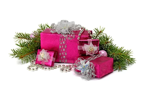 Bright Christmas gifts for the family. — Stock Photo, Image