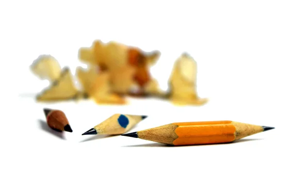 Das Ende des Bleistifts. Konzept. das Finale. Isolation. — Stockfoto