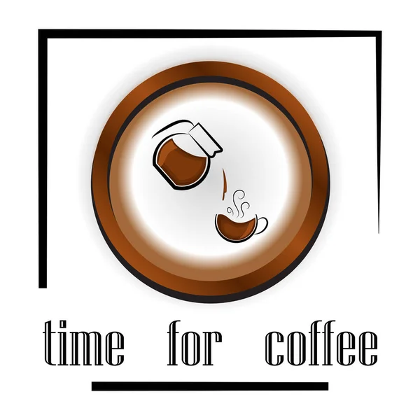 Patrón: tazas de café y accesorios de café, granos de café. Th —  Fotos de Stock