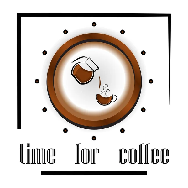 Modello: tazze di accessori per caffè e caffè, chicchi di caffè. Th — Vettoriale Stock