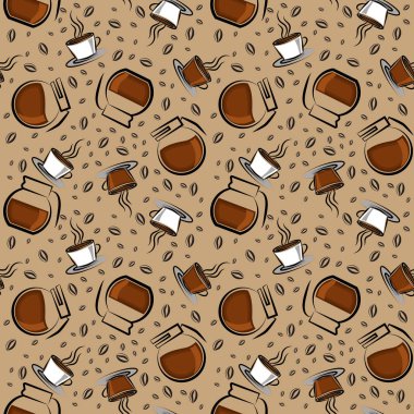 Bardak kahve ve kahve ile sorunsuz doku. 