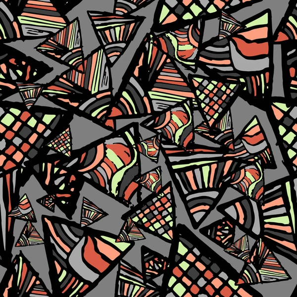 Abstracte naadloze textuur. Patroon met driehoeken. — Stockvector