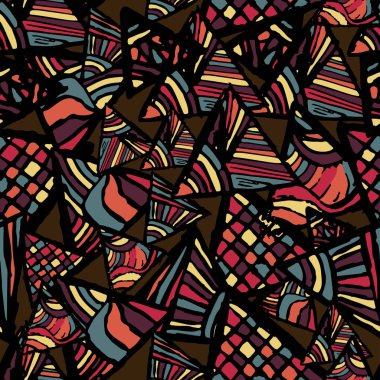 Soyut Seamless modeli. Vektör. Desen üçgen ile.