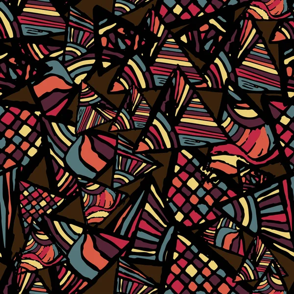 Modèle abstrait sans couture. Vecteur. Modèle avec des triangles . — Image vectorielle