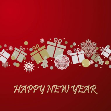 Noel hediyesi. Kartı Celebration.Vector illüstrasyon. EPS 1