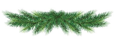  uzun garland Noel ağacı dalı. Gerçekçi köknar ağacı bo