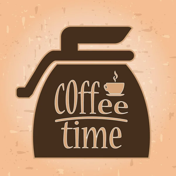 Hora del café. etiqueta de café. hora del café / descanso de café / disfrutar y — Archivo Imágenes Vectoriales